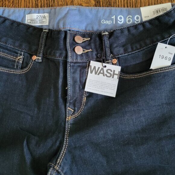 New GAP Perfect Boot Cut Jeans 1969 Women's Size 27 4r New With Tags NWT - Picture 4 of 9
